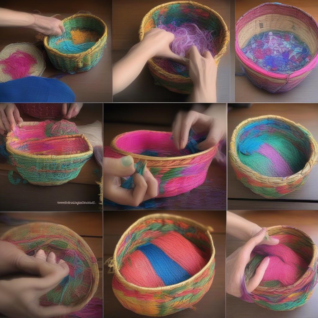 Sari Ribbon Basket Weaving Tutorial on YouTube