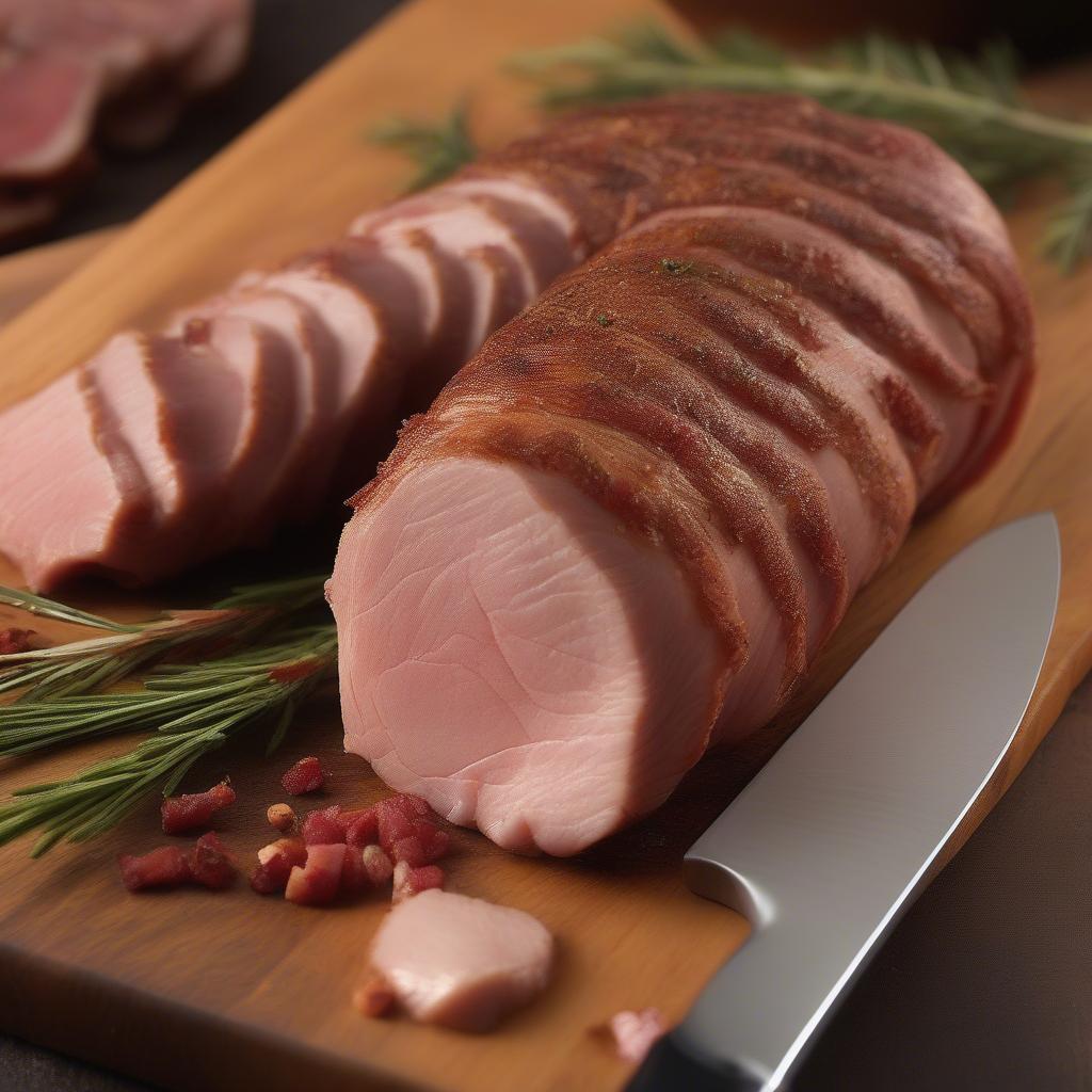 Seasoned Pork Tenderloin Ready for Bacon Wrap