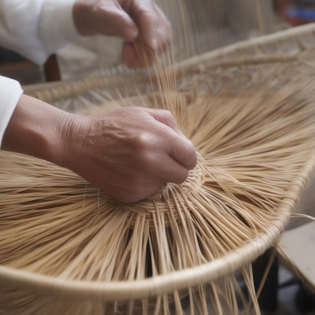 Securing the Weaver on a Basket Base