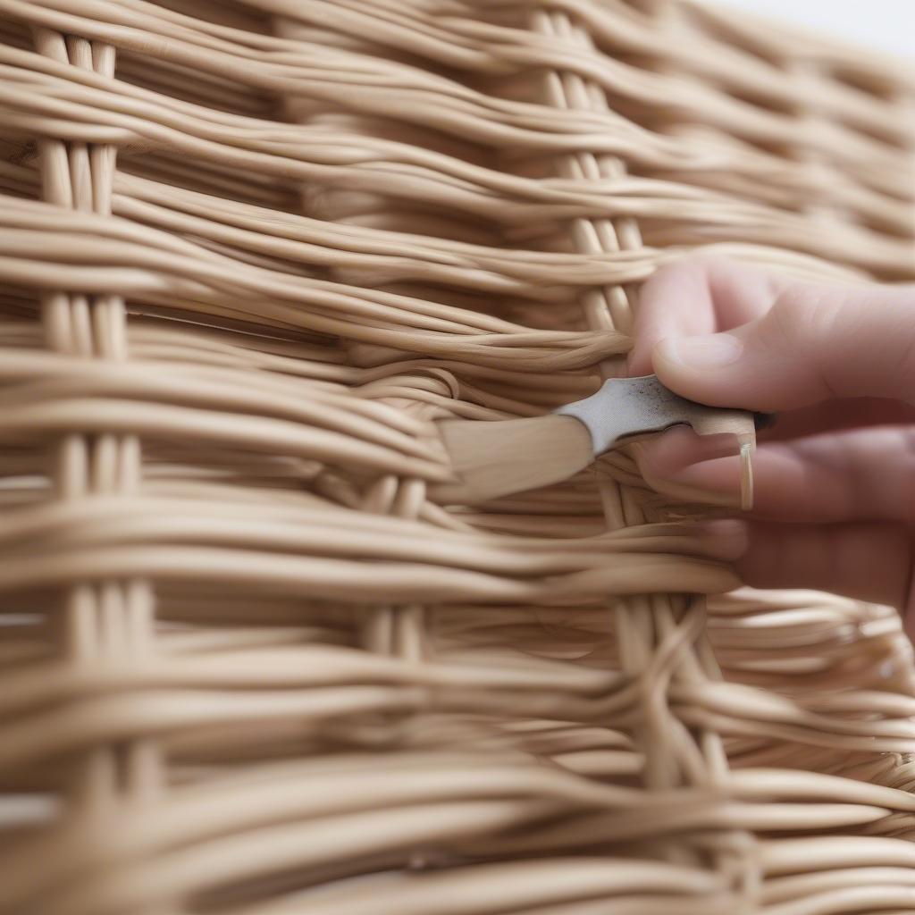 Securing and Finishing the Rattan Weave