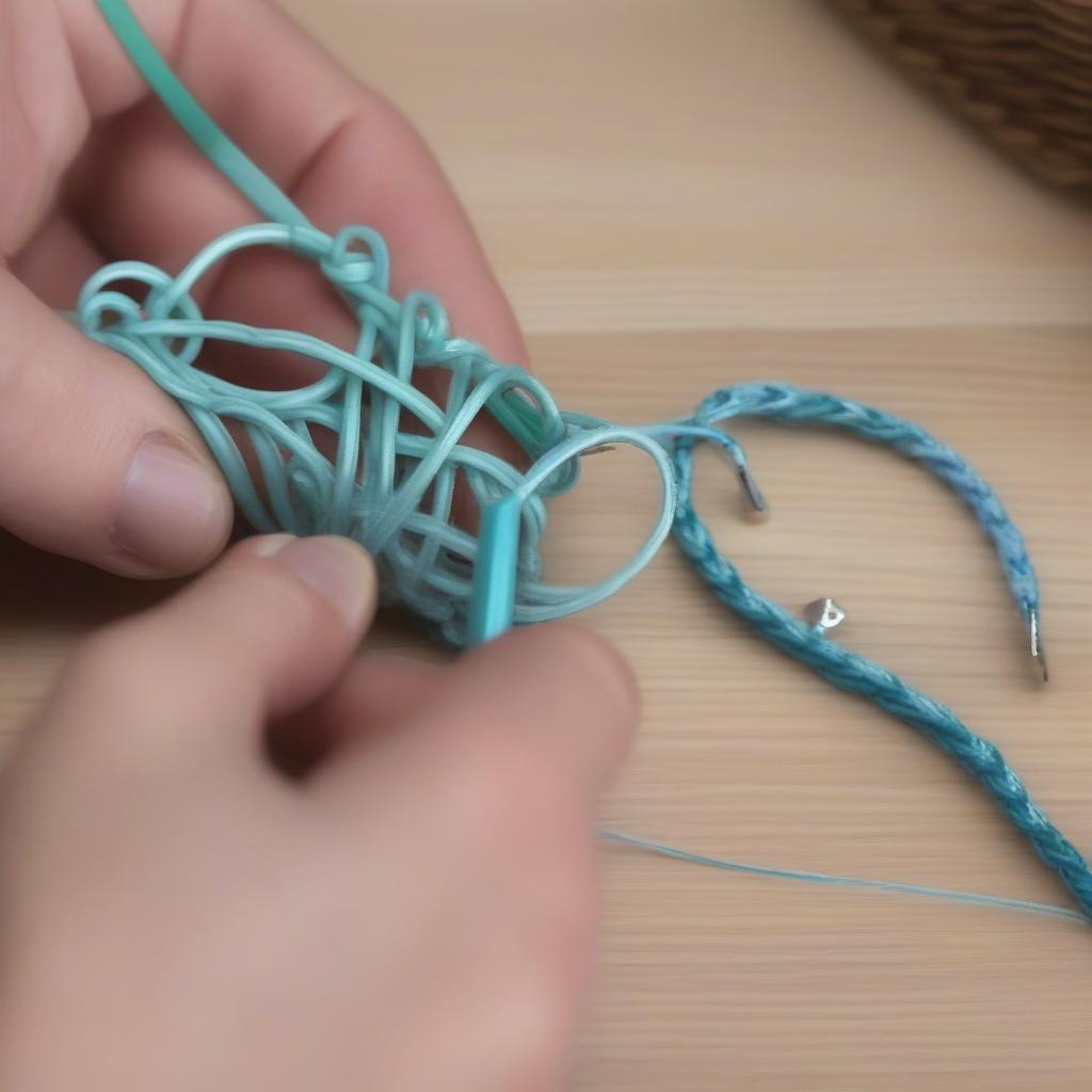 Securing the Ends of a Basket Weave Bracelet