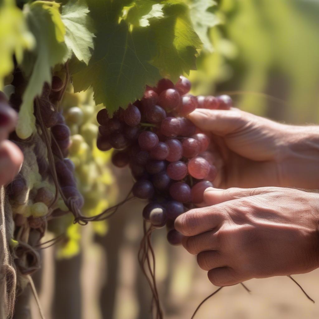 Selecting the perfect grapevines for basket weaving