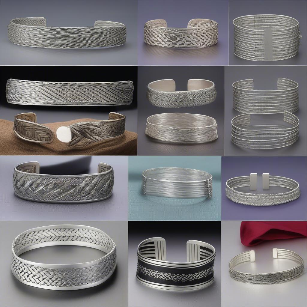 Selection of Basket Weave Cuff Bracelets