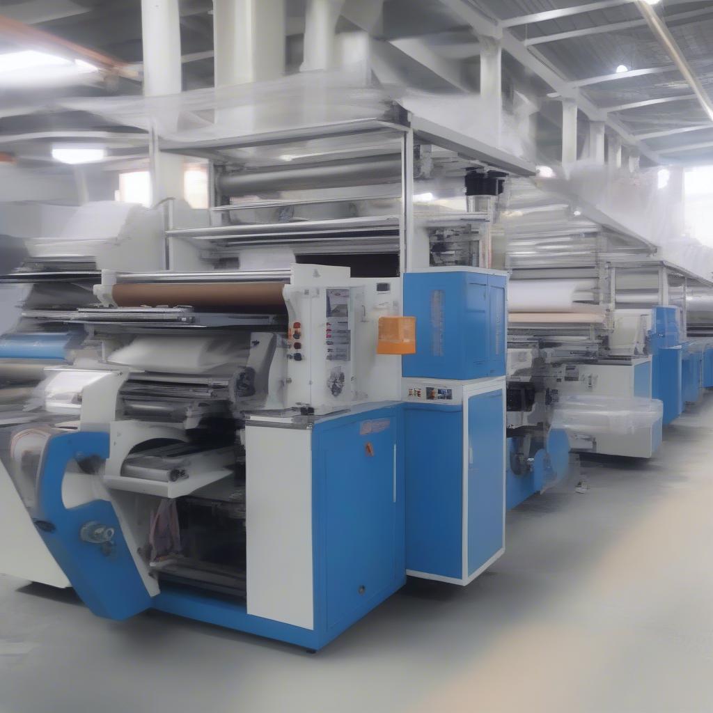 Semi-Automatic Non-Woven Bag Making Machine in Operation