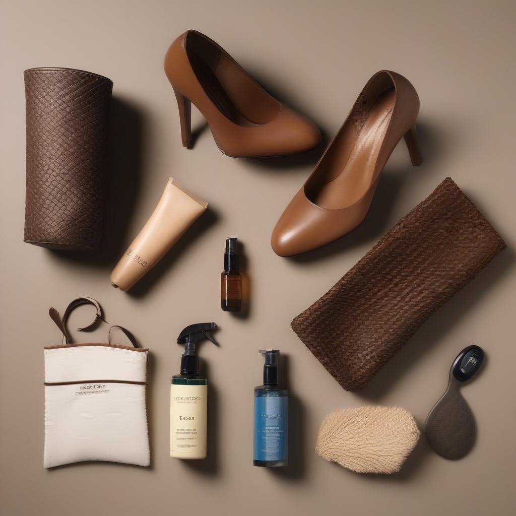 Care products for Sergio Rossi Vero Cuoio Basket Weave Brown Heels