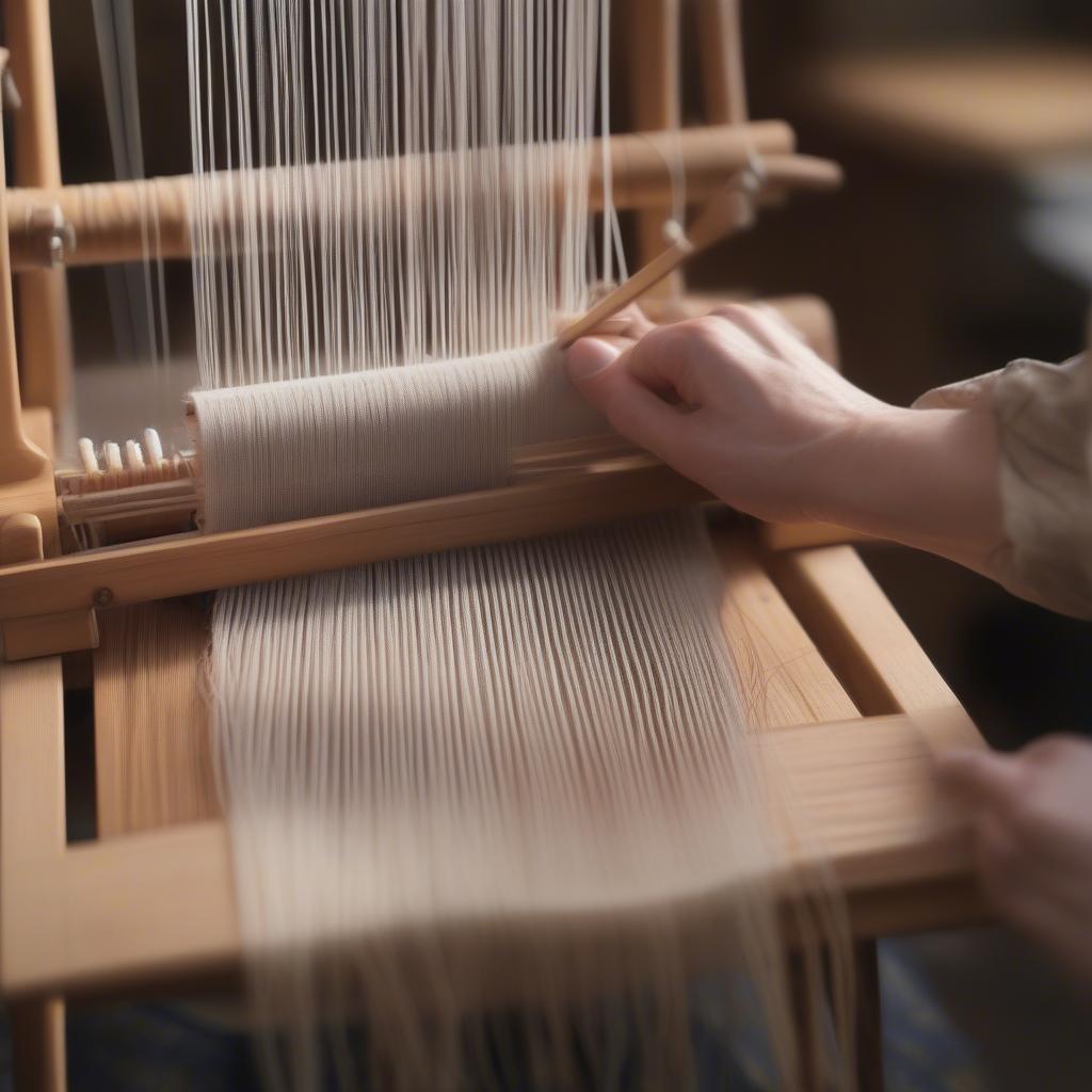 Setting up a table weaving loom for beginners