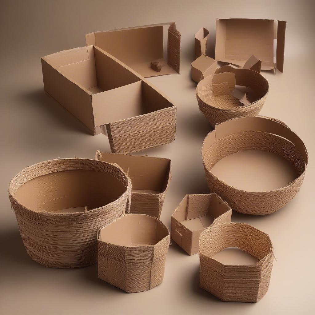 Shaping Cardboard Baskets into Various Forms