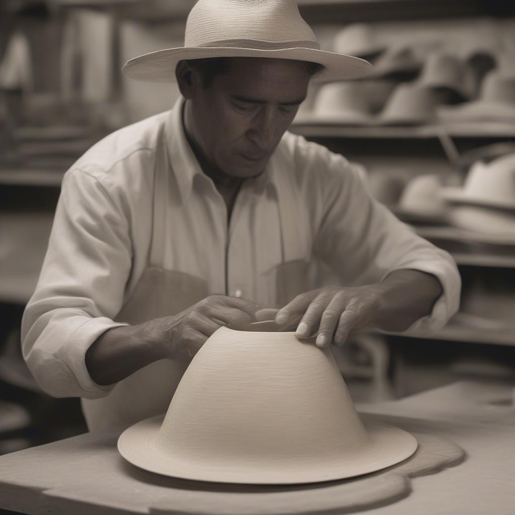 Shaping the Brim of a Panama Hat