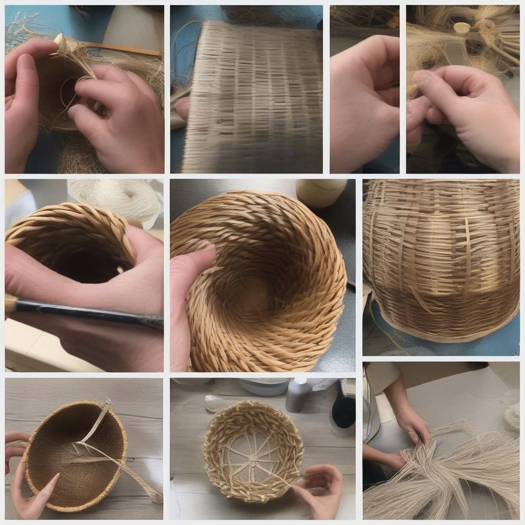 Sharing Basket Weaving Progress on Twitter