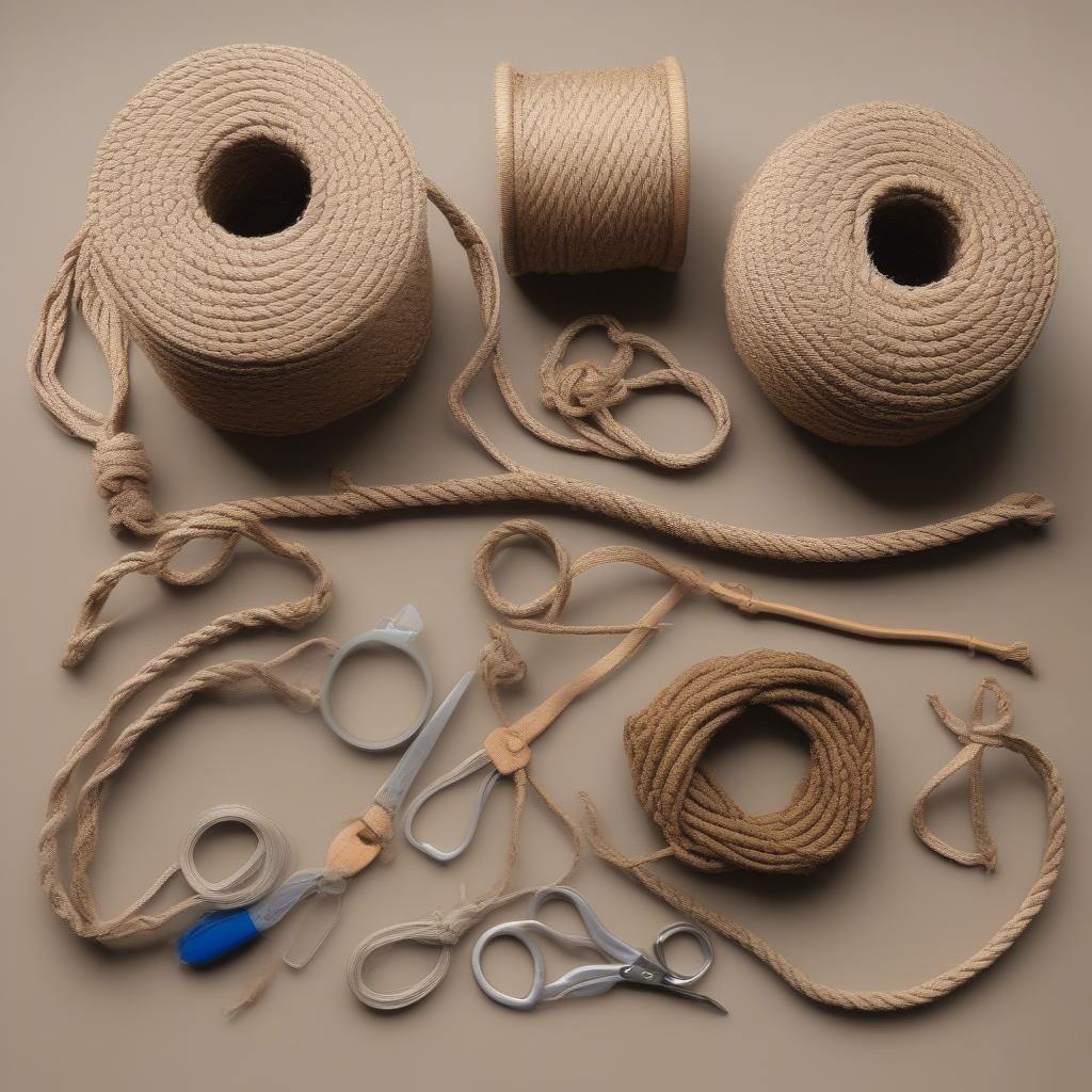 Materials for Shibari Basket Weaving