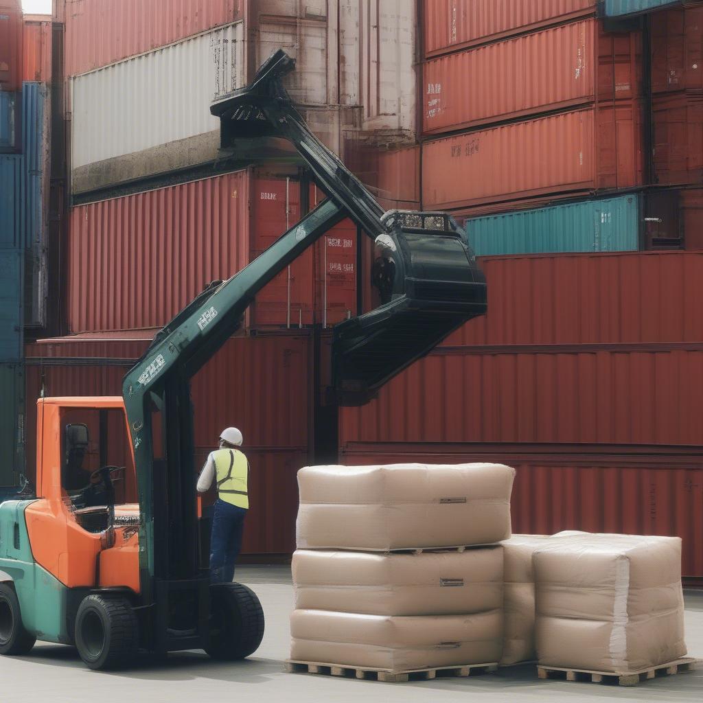 Shipping Containers Loaded with Biodegradable Non-Woven Bags