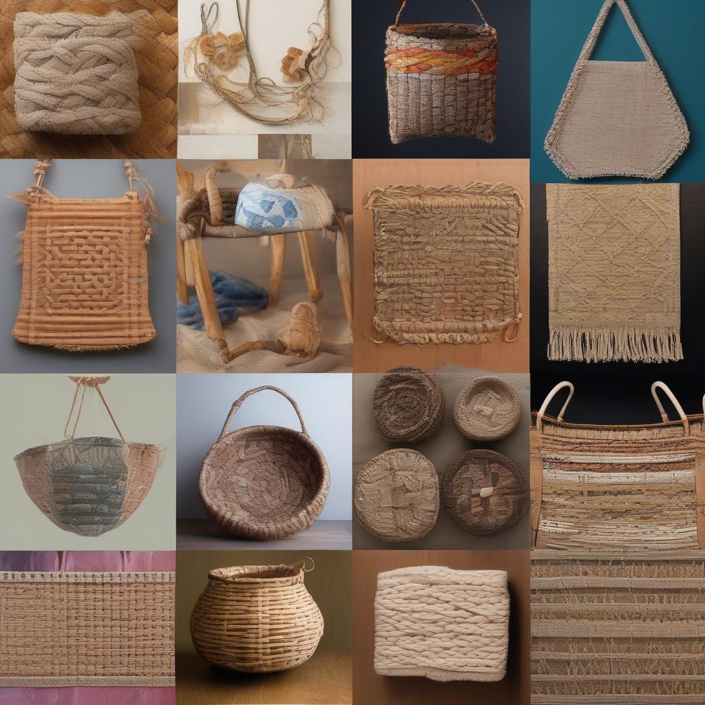 Examples of short loc style basket weave in various projects