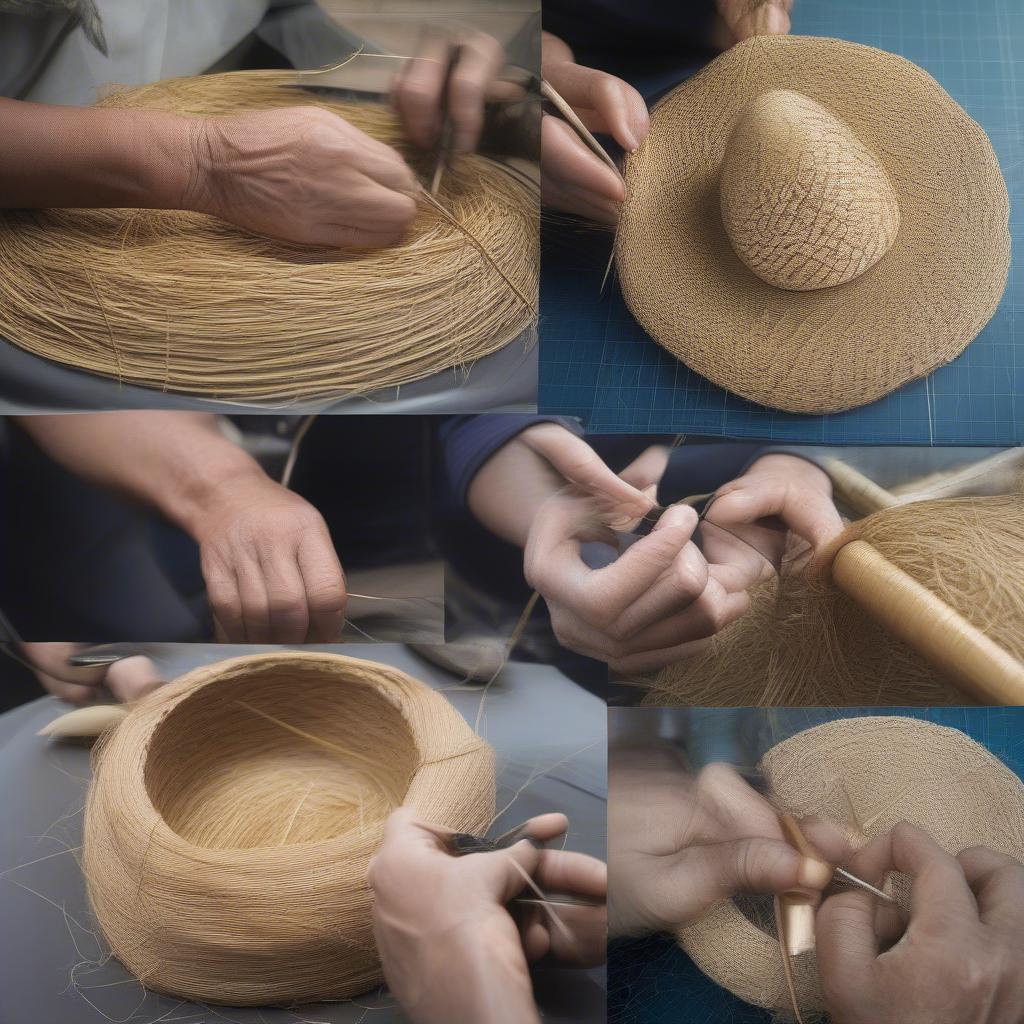 Shuttle Pilot Hat Weaving Process