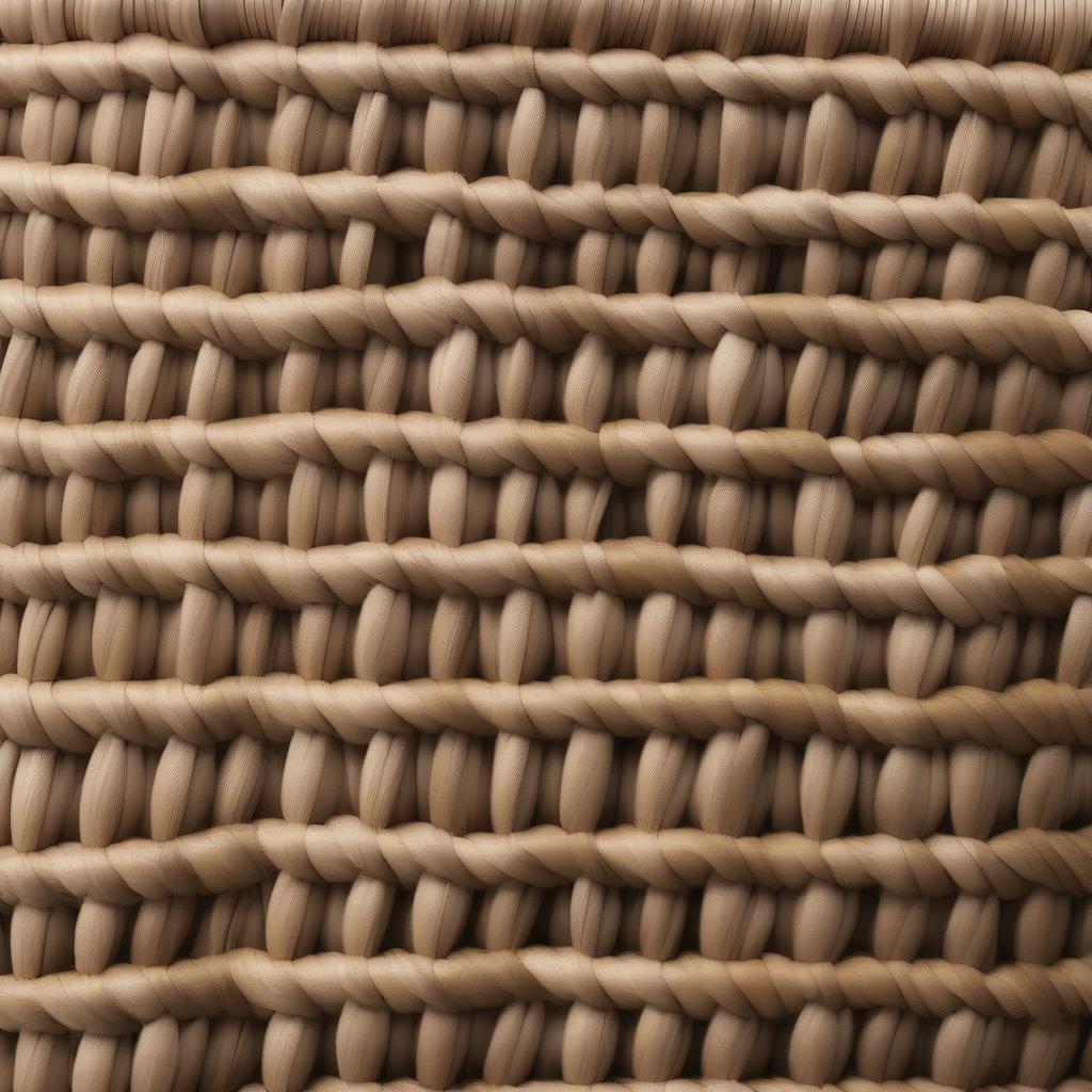 Close-up view of sierra bravo basket weave, showcasing the tight, intricate pattern and natural materials.