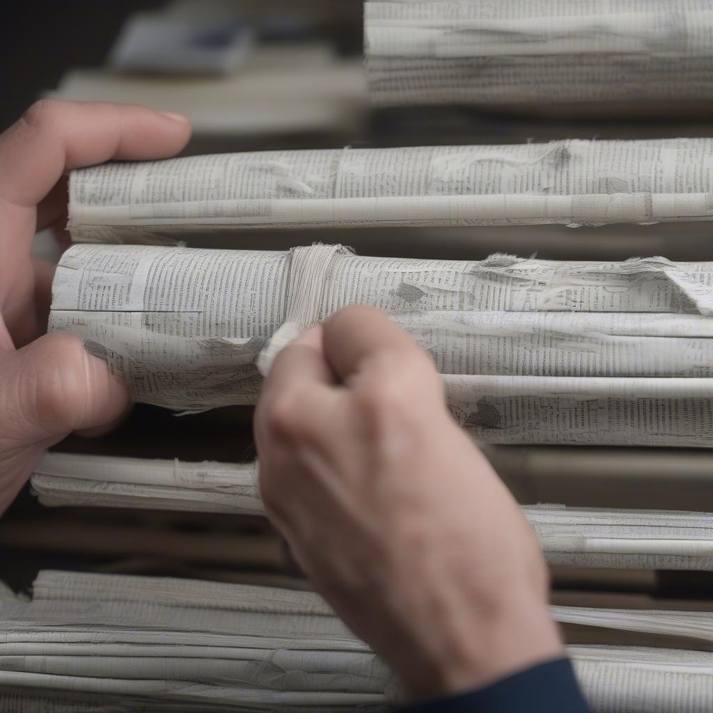 Simple Newspaper Basket Weaving: Over-Under Technique