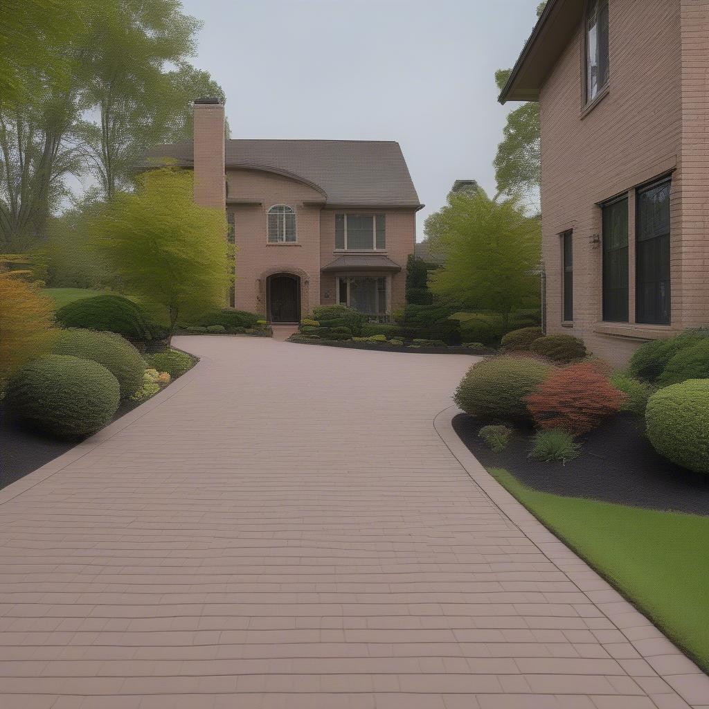 Single Basket Weave Brick Driveway