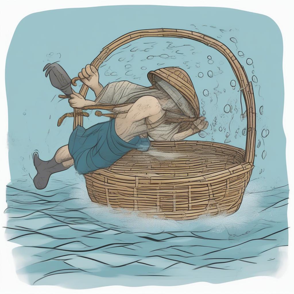 Cartoon depicting "underwater basket weaving"