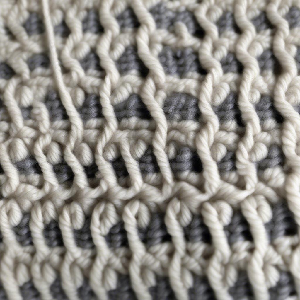 Example of the Slant Basket Weave Stitch Crochet