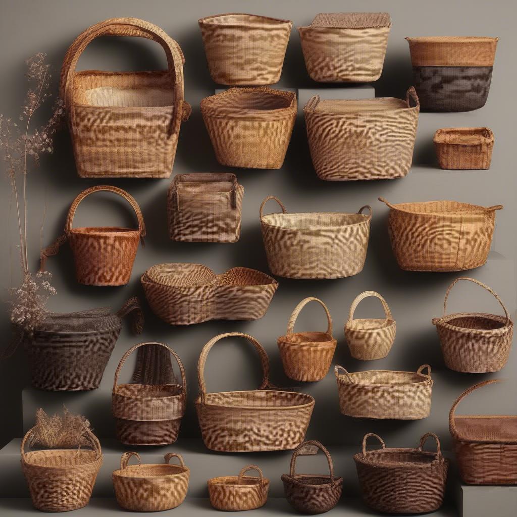 Variety of Small Wicker Baskets