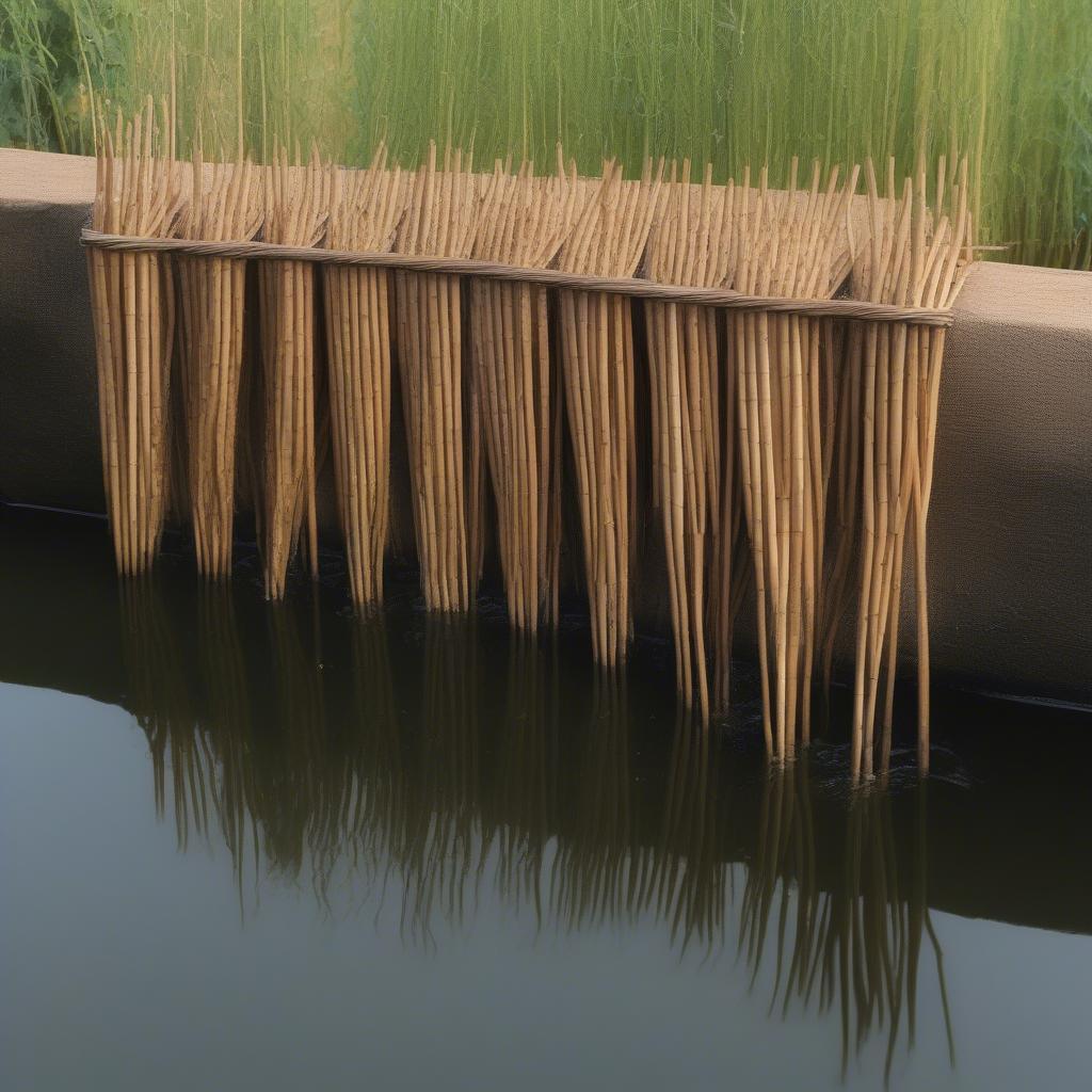 Soaking Willow Rods for Weaving