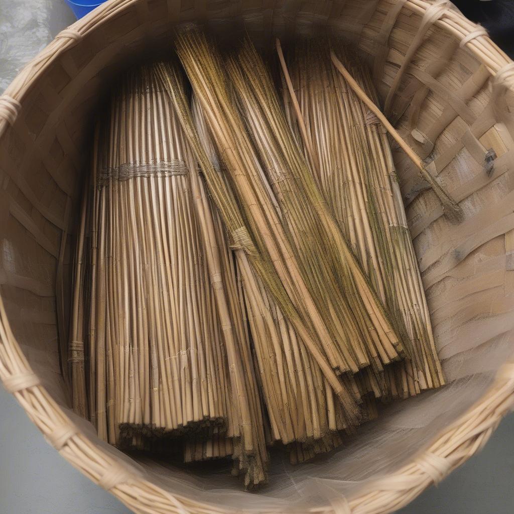 Preparing Willow Rods for Weaving