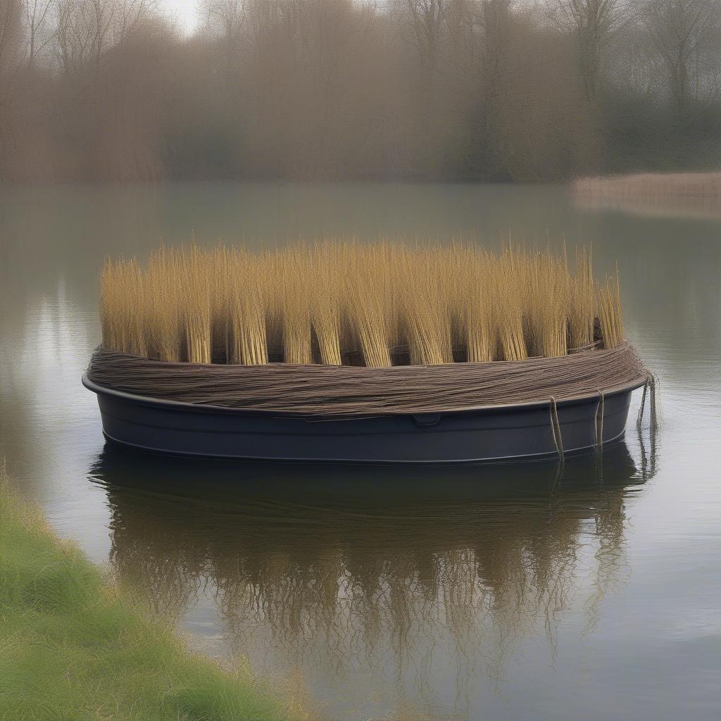 Soaking Willow Rods for Basket Weaving