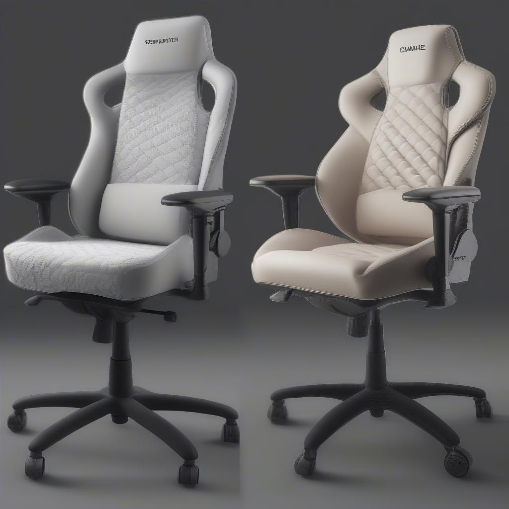 Comparison between a soft weave and leather gaming chair