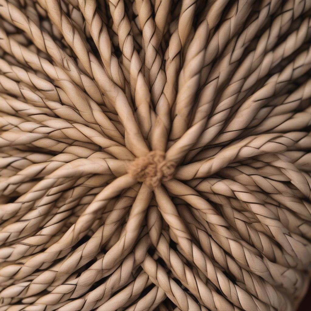 Close-up of the Intricate Weave of a Sonoran Palm Hat