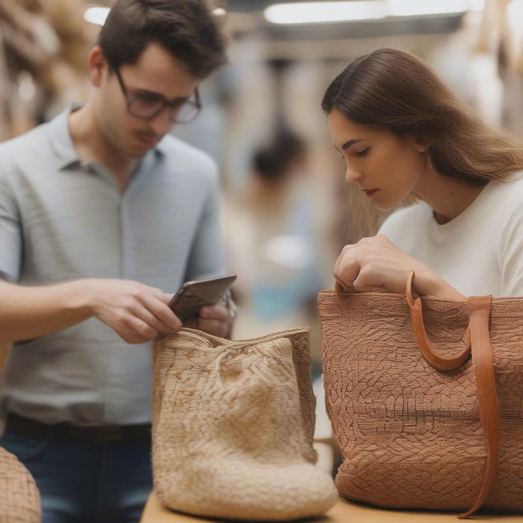 Sourcing Woven Bags Online vs. Offline