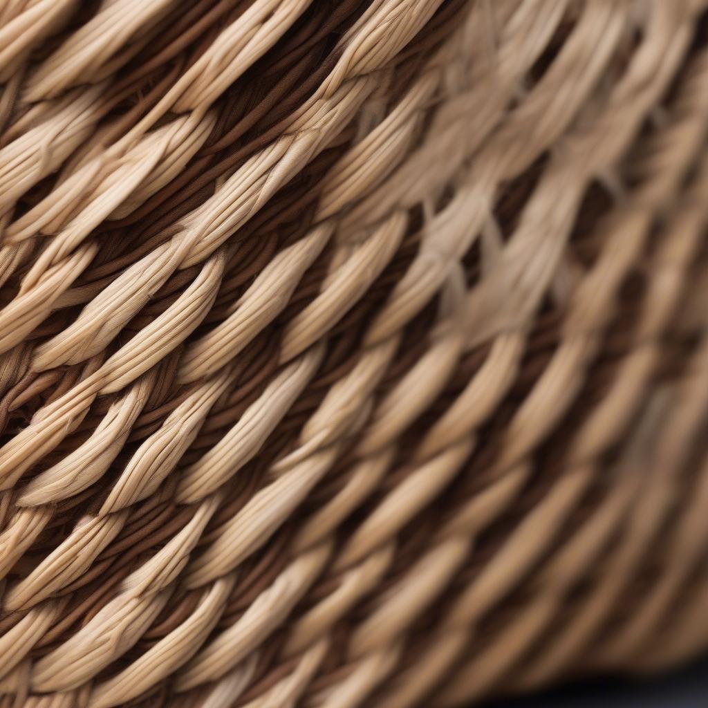 Close-up view of a sparrows weave bag showing the intricate detail and craftsmanship