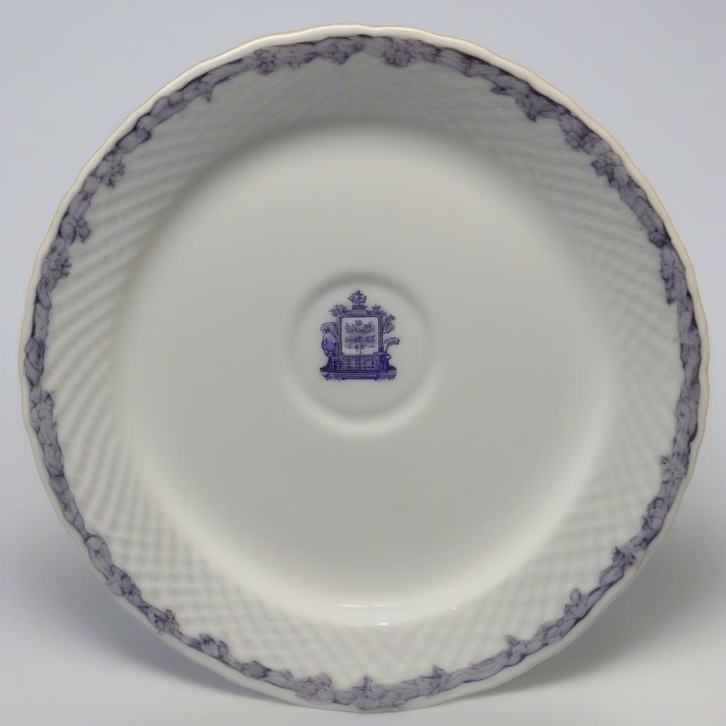 Spode Iris Basket Weave Salad Plate Backstamp