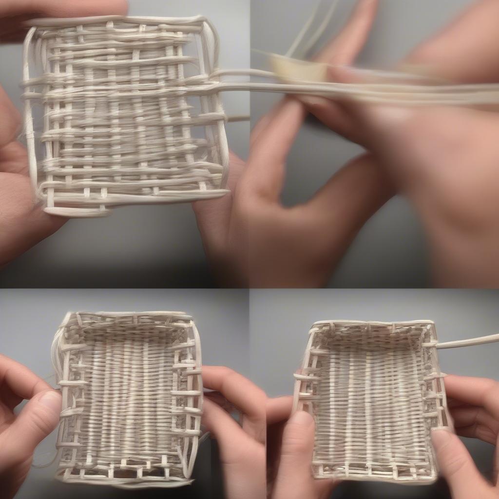 Step-by-Step Square Basket Weaving: Creating the Base and Sides