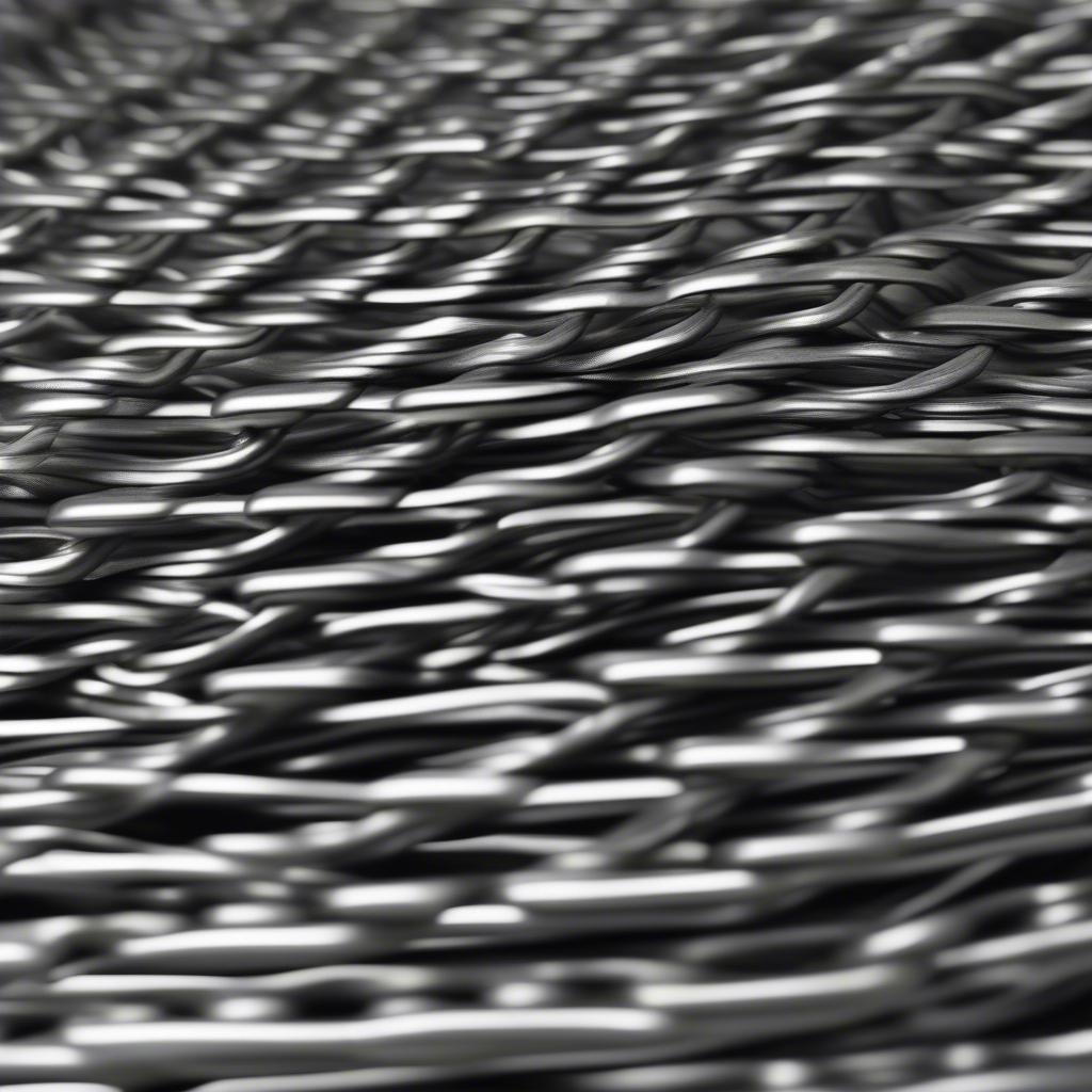 Close-up of Stainless Steel 10 Basket Weave Mesh