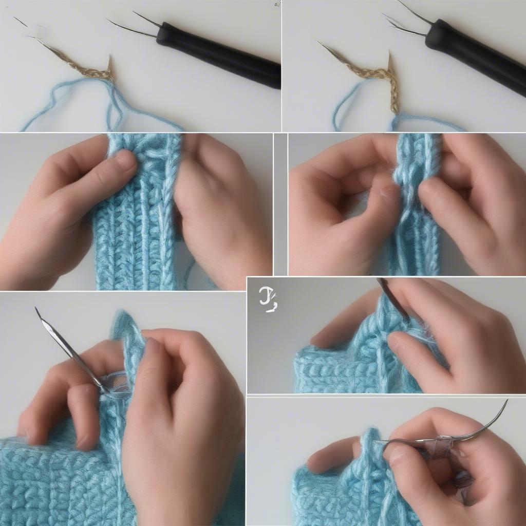 Creating the foundation chain for basket weave crochet