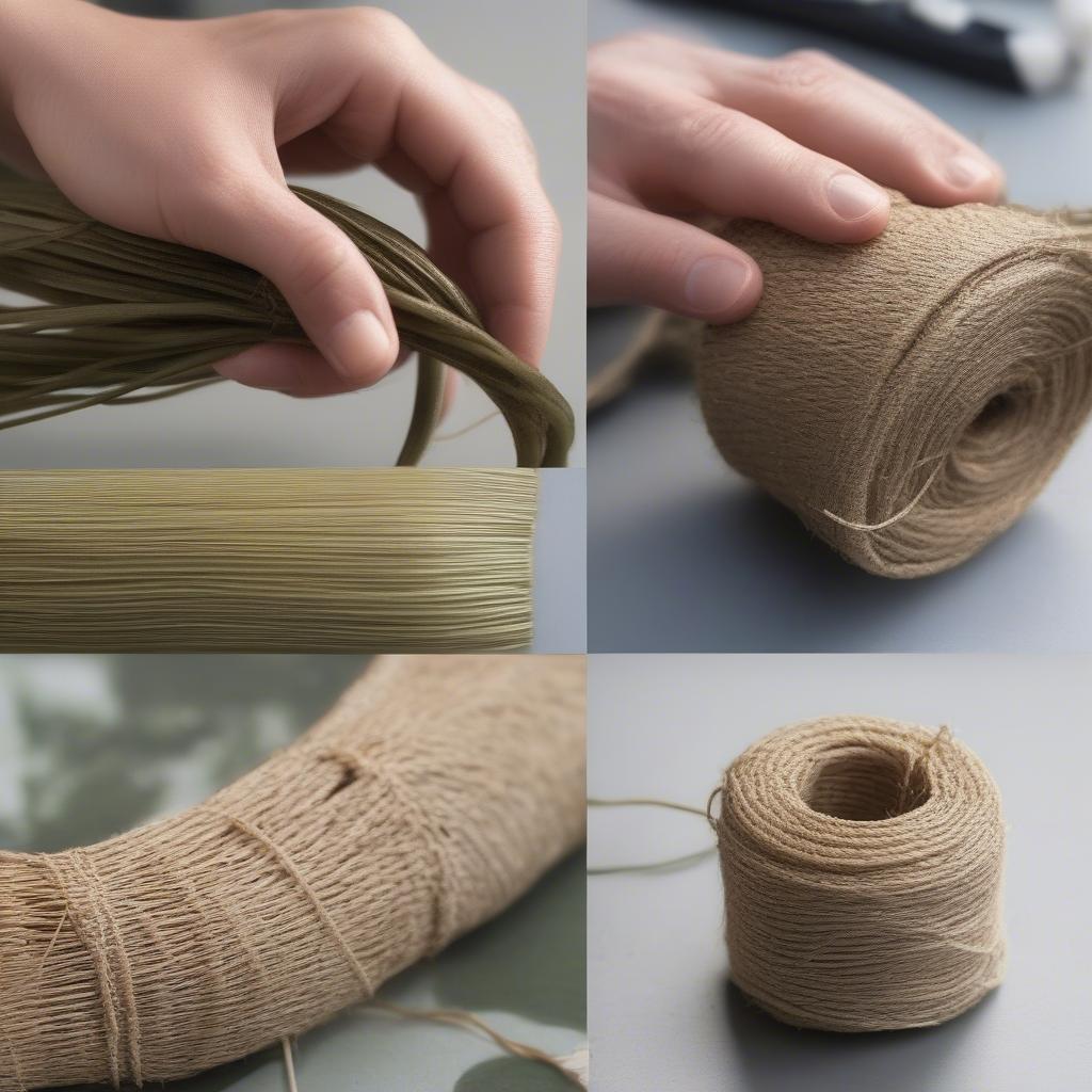 Creating the Initial Seagrass Coil for Basket Weaving