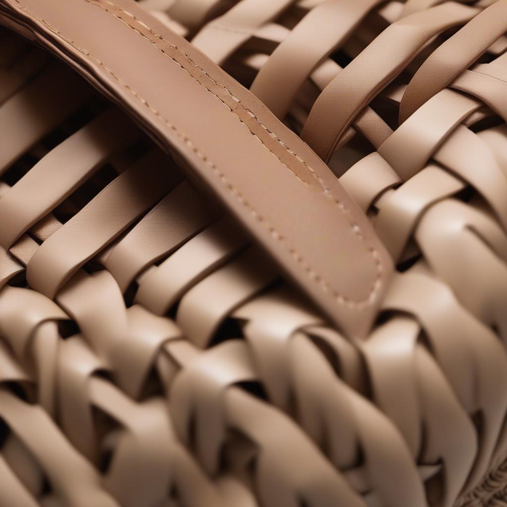 Close-up of Stella McCartney Woven Bag Details