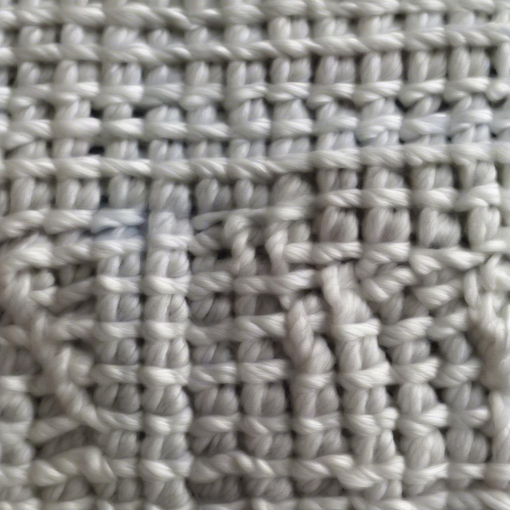 Step-by-step tutorial showing how to crochet the basket weave stitch