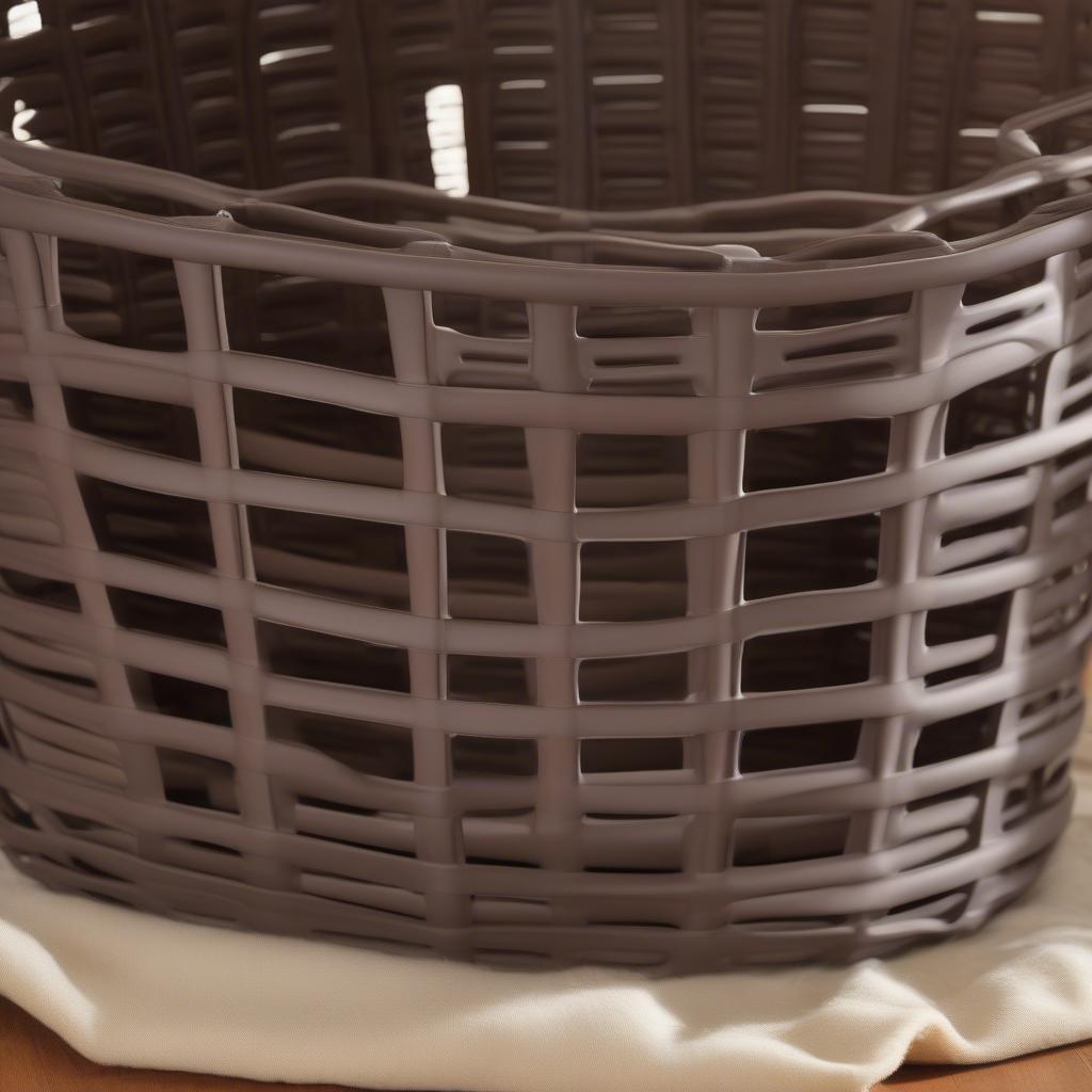 Sterilite 12736P06 Tall Weave Basket in Espresso for Storage