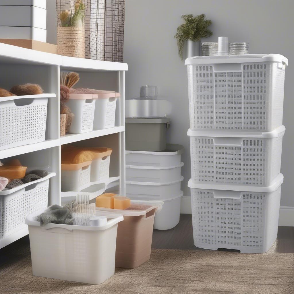 Sterilite Basket Weave Storage Options