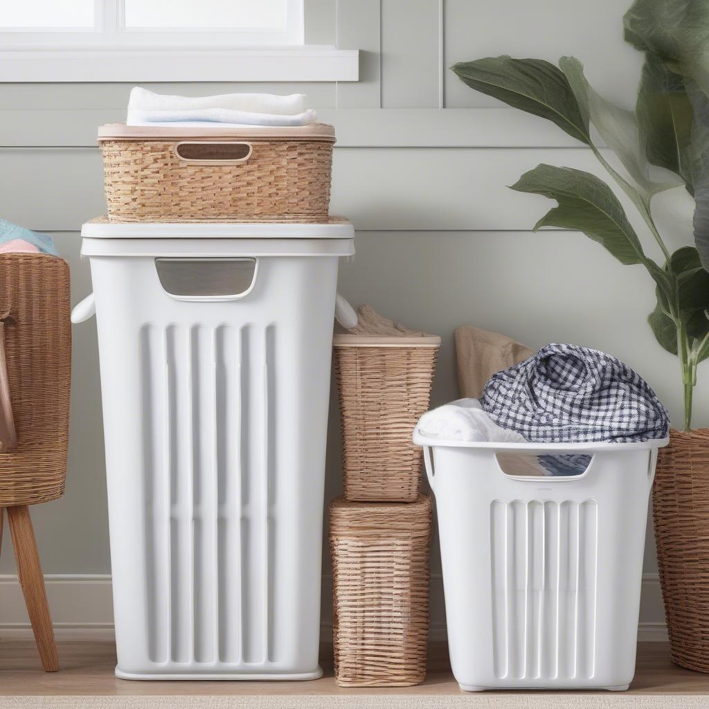 Comparing Sterilite Weave Laundry Basket with Wicker and Rattan Baskets