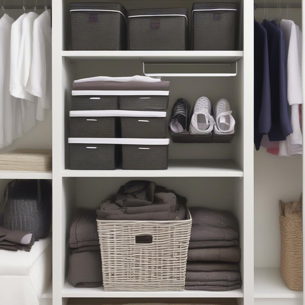 Sterlite Espresso Basket Weave Short in Closet Organization