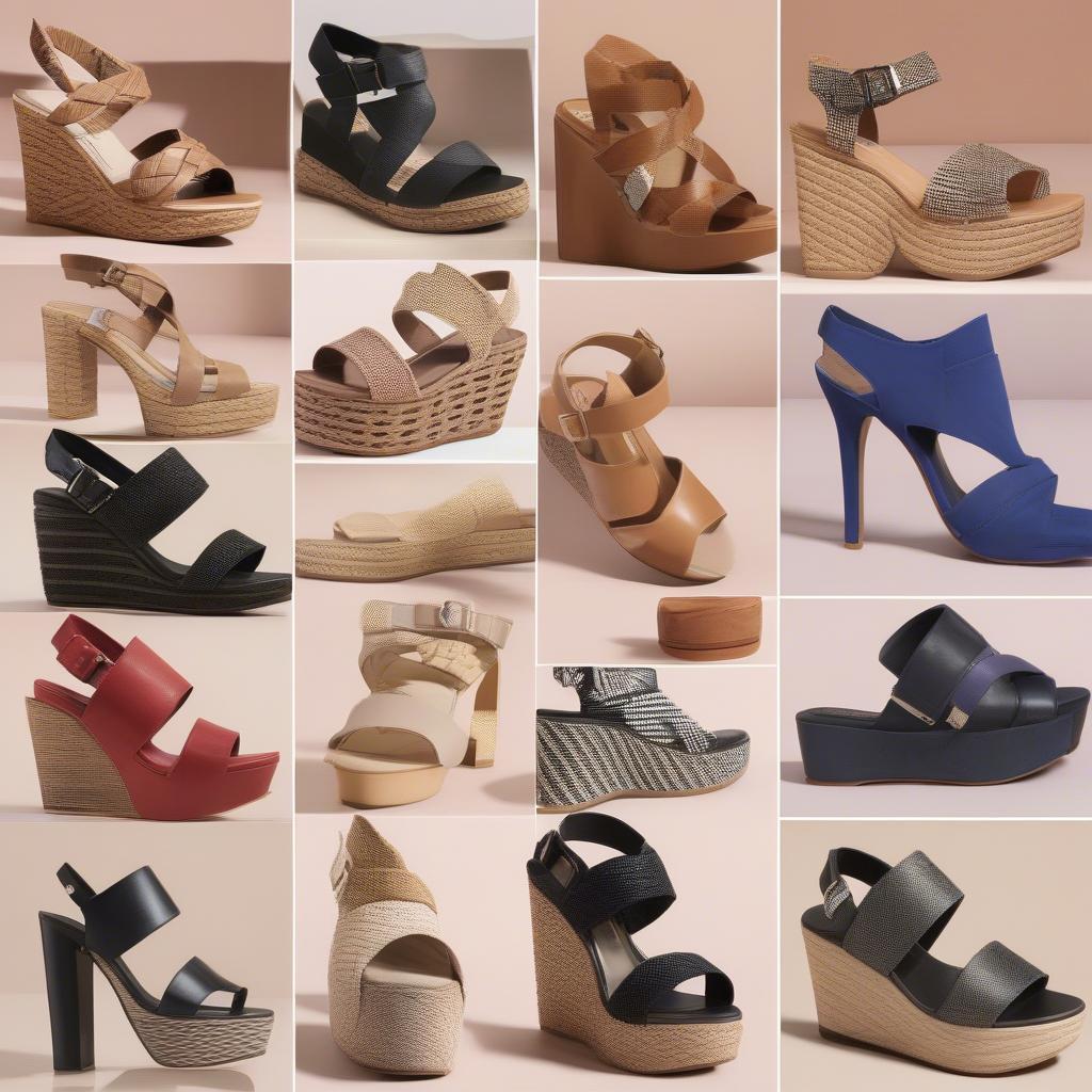 Various Steve Madden Basket Weave Sandal Styles