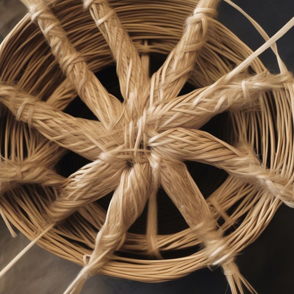 Creating the Base of a Straw Basket