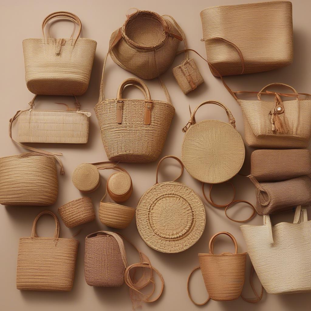 Different Styles of Straw Woven Basket Bags