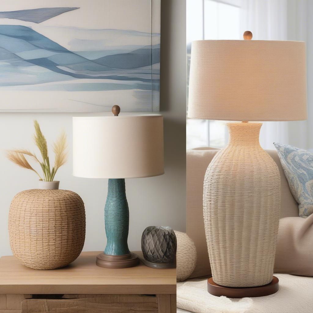 Styling a Basket Weave Lamp Base