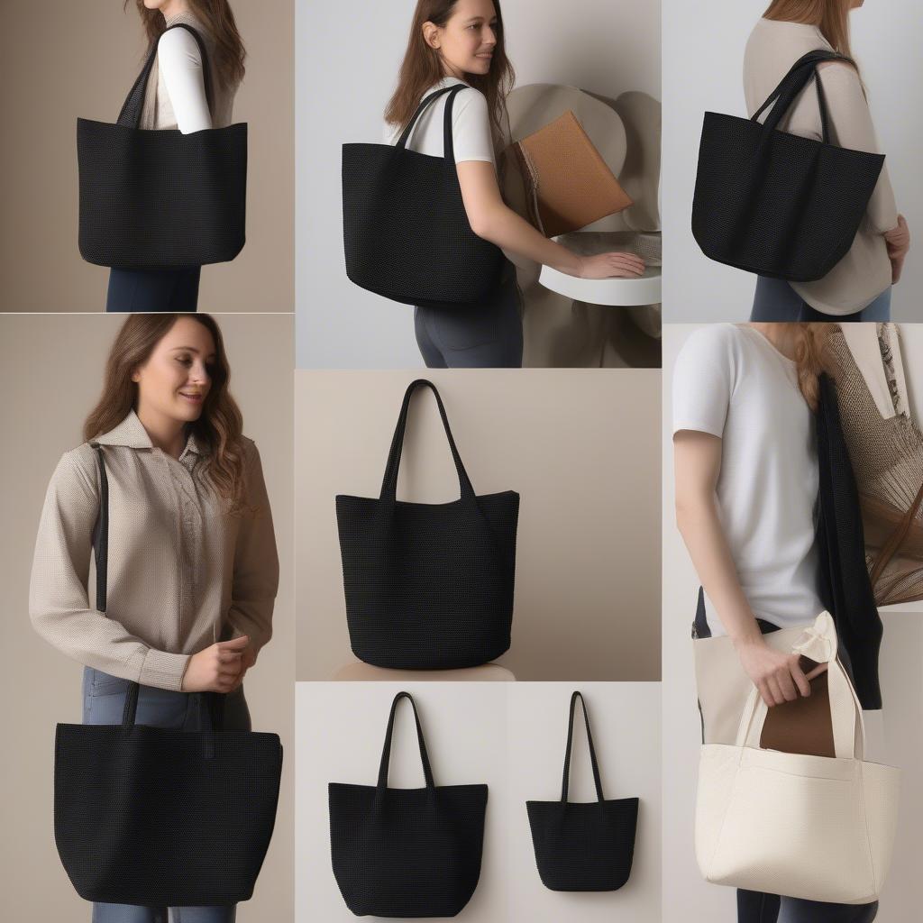 Styling a Black Woven Canvas Tote Bag