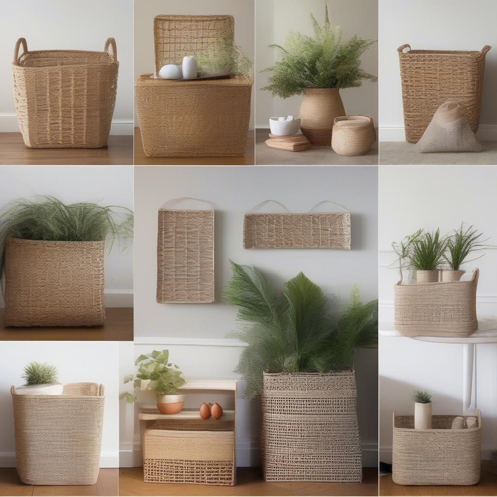 Styling Open Weave Rectangular Baskets in Home Decor