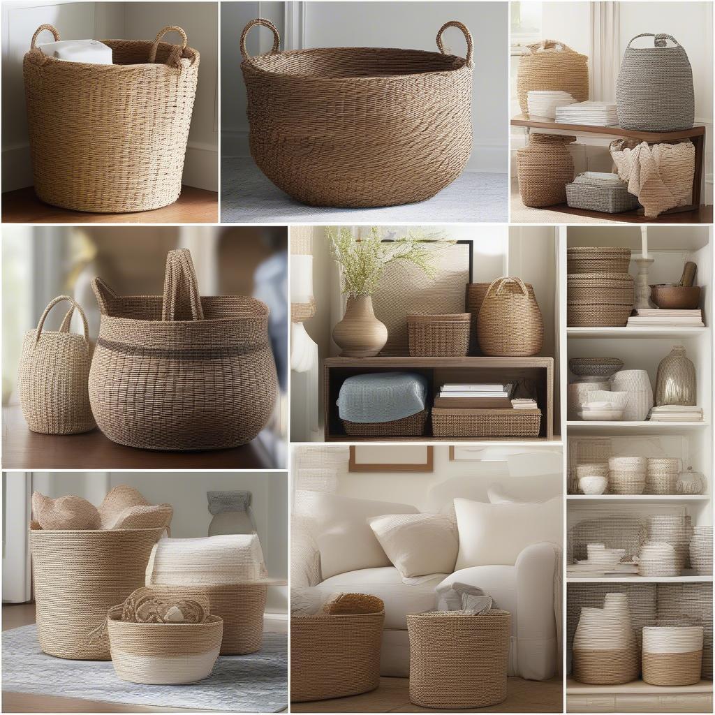 Styling Pottery Barn Baskets in Different Rooms