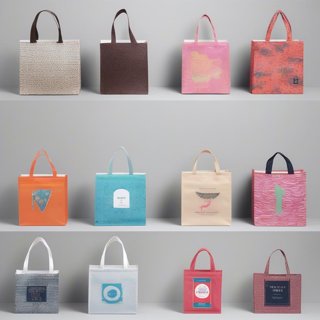 Stylish D Cut Non Woven Bags with Different Designs and Prints