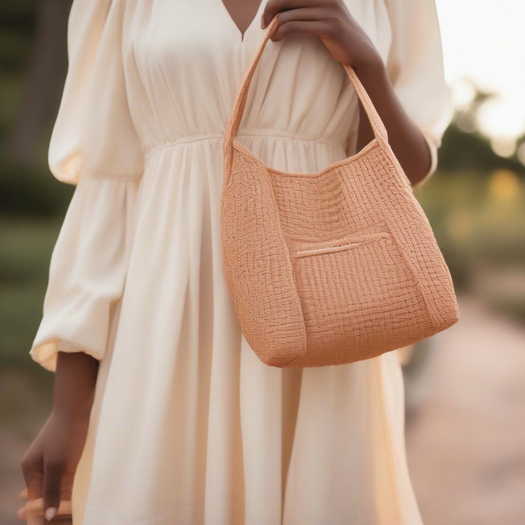 Stylish Woven Bag Summer Outfits